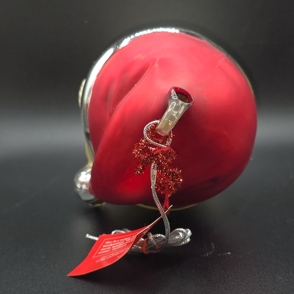 VTG Department 56 Mercury Glass 9" Santa Face Ornament With Box & Tags - Picture 6 of 16